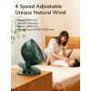 imageJISULIFE Clip on Baby Stroller Fan 4000mAh Battery Operated Portable Personal Small Quiet ampamp Narrow Slot Design 4 Speeds Max 14 Hrs Ideal for Bed Desk Car Seat  Dark GreenGreen