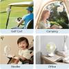imageJISULIFE Clip on Baby Stroller Fan 4000mAh Battery Operated Portable Personal Small Quiet ampamp Narrow Slot Design 4 Speeds Max 14 Hrs Ideal for Bed Desk Car Seat  Dark GreenWhite