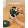 imageJISULIFE Clip on Baby Stroller Fan 4000mAh Battery Operated Portable Personal Small Quiet ampamp Narrow Slot Design 4 Speeds Max 14 Hrs Ideal for Bed Desk Car Seat  Dark GreenGreen