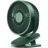 imageJISULIFE Clip on Baby Stroller Fan 4000mAh Battery Operated Portable Personal Small Quiet ampamp Narrow Slot Design 4 Speeds Max 14 Hrs Ideal for Bed Desk Car Seat  Dark GreenGreen