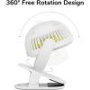 imageJISULIFE Clip on Baby Stroller Fan 4000mAh Battery Operated Portable Personal Small Quiet ampamp Narrow Slot Design 4 Speeds Max 14 Hrs Ideal for Bed Desk Car Seat  Dark GreenWhite