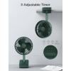 imageJISULIFE Clip on Oscillating Fan 8000mAh Battery Operated Clip Desk Fan 528h USB Rechargeable Table Fan with Clamp 4 Speeds Timer Shutdown330Rotate Clip Fan for Home Office Bed StrollerGreen