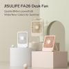 imageJISULIFE Desk Fan Battery Rechargable Fan180Foldable Portable Personal Fan 4 Speeds Adjustable for Home Office Travel OutdoorPinkBrown