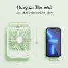 imageJISULIFE Desk Fan Battery Rechargable Fan180Foldable Portable Personal Fan 4 Speeds Adjustable for Home Office Travel OutdoorPinkGreen