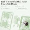 imageJISULIFE Desk Fan Battery Rechargable Fan180Foldable Portable Personal Fan 4 Speeds Adjustable for Home Office Travel OutdoorPinkGreen