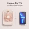 imageJISULIFE Desk Fan Battery Rechargable Fan180Foldable Portable Personal Fan 4 Speeds Adjustable for Home Office Travel OutdoorPinkPink