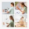 imageJISULIFE Desk Fan Battery Rechargable Fan180Foldable Portable Personal Fan 4 Speeds Adjustable for Home Office Travel OutdoorPinkPink