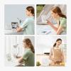 imageJISULIFE Desk Fan Battery Rechargable Fan180Foldable Portable Personal Fan 4 Speeds Adjustable for Home Office Travel OutdoorPinkWhite