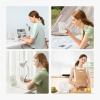 imageJISULIFE Desk Fan Battery Rechargable Fan180Foldable Portable Personal Fan 4 Speeds Adjustable for Home Office Travel OutdoorPinkWhite