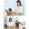 imageJISULIFE Desk Fan Small Portable Battery Operated Desktop and 4000mAh USB Rechargeable Electric Table Fan with 4 Speeds Max 15 Hrs Strong Airflow Ultra Quiet for OfficeRoomTravelGreenGreen