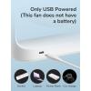 imageJISULIFE Desk Fan Small Portable Battery Operated Desktop and 4000mAh USB Rechargeable Electric Table Fan with 4 Speeds Max 15 Hrs Strong Airflow Ultra Quiet for OfficeRoomTravelGreenWhite