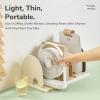 imageJISULIFE Desk Fan Small Portable Battery Operated Desktop and 4000mAh USB Rechargeable Electric Table Fan with 4 Speeds Max 15 Hrs Strong Airflow Ultra Quiet for OfficeRoomTravelGreenWhite