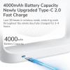 imageJISULIFE Desk Fan Small Portable Battery Operated Desktop and 4000mAh USB Rechargeable Electric Table Fan with 4 Speeds Max 15 Hrs Strong Airflow Ultra Quiet for OfficeRoomTravelGreenWhite