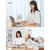 imageJISULIFE Desk Fan Small Portable Battery Operated Desktop and 4000mAh USB Rechargeable Electric Table Fan with 4 Speeds Max 15 Hrs Strong Airflow Ultra Quiet for OfficeRoomTravelGreenWhite