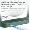 imageJISULIFE Desk Fan Small Portable Battery Operated Desktop and 4000mAh USB Rechargeable Electric Table Fan with 4 Speeds Max 15 Hrs Strong Airflow Ultra Quiet for OfficeRoomTravelGreenGreen