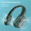 imageJISULIFE Four Turbo Neck Fan Bladeless Portable Hand Free for Outdoor Personal Wearable with Rechargeable Battery Powerful ampamp Low Noise Gifts for MenFriendsFamily  Green
