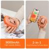 imageJISULIFE Hand Warmers Rechargeable Space Capsule Light USB Handwarmer 9000mAh Electric Hand Warmer Power Bank 3 Heating Levels Reusable Portable Hot Hands Heater for Hunting Golf Camping Gifts