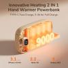imageJISULIFE Hand Warmers Rechargeable with 9000mAh Backup Power Bank Electric Hand Heater Battery Operated Hand Warmer Ideal Gifts for WomenHerGirlsMenCampingFishingHuntingWarm White
