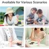 imageJISULIFE Handheld Fan 4000mAh Portable Small and Personal USB Rechargeable Pocket 416H Working Time Battery Operated Hand Fan with 3 Speeds for OutdoorTravel Summer Gift for Women MenPinkPink