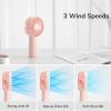 imageJISULIFE Handheld Fan 4000mAh Portable Small and Personal USB Rechargeable Pocket 416H Working Time Battery Operated Hand Fan with 3 Speeds for OutdoorTravel Summer Gift for Women MenPinkPink