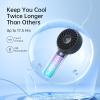 imageJISULIFE Handheld Fan Life45Speed Turbo Wind Pro5000mAh Portable Rechargeable Fan with LED Display Powerful Motor Summer Essentials for TravelBeachVacationMakeupConcertsCruiseBlackBlack