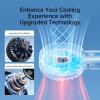 imageJISULIFE Handheld Fan Life45Speed Turbo Wind Pro5000mAh Portable Rechargeable Fan with LED Display Powerful Motor Summer Essentials for TravelBeachVacationMakeupConcertsCruiseBlackBlack