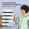 imageJISULIFE Handheld Fan Life7  Ultimate Flexibility HighPower Motor LED Display 195 Hrs Cooling 5000mAh Rechargeable 5Speed Foldable Design 3IN1 Portable Fan for Travel Cruise BeachBlackGrey