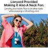 imageJISULIFE Handheld Fan Life7  Ultimate Flexibility HighPower Motor LED Display 195 Hrs Cooling 5000mAh Rechargeable 5Speed Foldable Design 3IN1 Portable Fan for Travel Cruise BeachBlackGrey