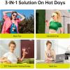 imageJISULIFE Handheld Fan Life7  Ultimate Flexibility HighPower Motor LED Display 195 Hrs Cooling 5000mAh Rechargeable 5Speed Foldable Design 3IN1 Portable Fan for Travel Cruise BeachBlackPink