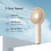 imageJISULIFE Handheld Mini Fan Portable and Small with 3 Speeds USB Rechargeable Battery Operate for Outdoor Indoor Makeup Commute Office Travel Concerts Gifts for Women Men BeigeBeige