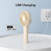 imageJISULIFE Handheld Mini Fan Portable and Small with 3 Speeds USB Rechargeable Battery Operate for Outdoor Indoor Makeup Commute Office Travel Concerts Gifts for Women Men BeigeBeige
