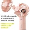imageJISULIFE Handheld Portable Fan 20H Max Cooling Time Mini Hand Fan 4000mAh USB Rechargeable Personal Fan Battery Operated Small Fan with 3 Speeds for TravelCommuteMakeupOfficePinkPink