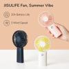 imageJISULIFE Handheld Portable Fan 20H Max Cooling Time Mini Hand Fan 4000mAh USB Rechargeable Personal Fan Battery Operated Small Fan with 3 Speeds for TravelCommuteMakeupOfficePinkWhite