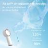imageJISULIFE Handheld Portable Turbo Fan 16H Max Cooling Time 4000mAh USB Rechargeable Personal Battery Operated Mini Small Pocket Fan with 5 Speeds for TravelOutdoorVacationConcerts  BrownWhite