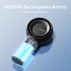 imageJISULIFE Handheld Portable Turbo Fan 16H Max Cooling Time 4000mAh USB Rechargeable Personal Battery Operated Mini Small Pocket Fan with 5 Speeds for TravelOutdoorVacationConcerts  BrownBlack6000mAh
