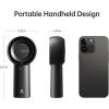 imageJISULIFE Handheld Portable Turbo Fan 16H Max Cooling Time 4000mAh USB Rechargeable Personal Battery Operated Mini Small Pocket Fan with 5 Speeds for TravelOutdoorVacationConcerts  BrownBlack6000mAh