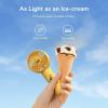 imageJISULIFE Mini Fan Battery Operated Handheld with 2000 mAh or USB Powered Personal Fan3 SpeedsEnhanced Airflow Rechargeable Quiet Pocket for HomeOutdoorWhiteYellow