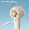 imageJISULIFE Mini Portable FanBladeless Safe Design Powerful Turbo Handheld Fan with 3 Speeds USB Rechargeable Small Pocket Design for TravelLash Gifts For GirlsWomenBrown
