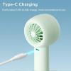 imageJISULIFE Mini Portable FanBladeless Safe Design Powerful Turbo Handheld Fan with 3 Speeds USB Rechargeable Small Pocket Design for TravelLash Gifts For GirlsWomenGreen