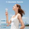 imageJISULIFE Mini Portable FanBladeless Safe Design Powerful Turbo Handheld Fan with 3 Speeds USB Rechargeable Small Pocket Design for TravelLash Gifts For GirlsWomenWhite