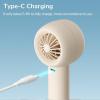 imageJISULIFE Mini Portable FanBladeless Safe Design Powerful Turbo Handheld Fan with 3 Speeds USB Rechargeable Small Pocket Design for TravelLash Gifts For GirlsWomenBrown