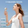 imageJISULIFE Mini Portable FanBladeless Safe Design Powerful Turbo Handheld Fan with 3 Speeds USB Rechargeable Small Pocket Design for TravelLash Gifts For GirlsWomenBrown