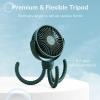 imageJISULIFE Mini Stroller Fan 4000mAh Battery Operated with 4 Speeds Rechargeable 720Rotatable Clip on for Baby CarseatCribGolf CartTreadmill GreenGreen