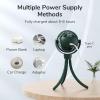 imageJISULIFE Mini Stroller Fan 4000mAh Battery Operated with 4 Speeds Rechargeable 720Rotatable Clip on for Baby CarseatCribGolf CartTreadmill GreenGreen