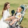 imageJISULIFE Mini Stroller Fan 4000mAh Battery Operated with 4 Speeds Rechargeable 720Rotatable Clip on for Baby CarseatCribGolf CartTreadmill GreenGreen