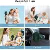 imageJISULIFE Mini Stroller Fan 4000mAh Battery Operated with 4 Speeds Rechargeable 720Rotatable Clip on for Baby CarseatCribGolf CartTreadmill GreenGreen
