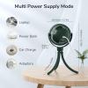 imageJISULIFE Mini Stroller Fan 4000mAh Battery Operated with 4 Speeds Rechargeable 720Rotatable Clip on for Baby CarseatCribGolf CartTreadmill GreenGreen