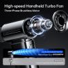 imageJISULIFE Portable Handheld Fan Life9 Turbo Power High Speed Air 18H Max Cooling Time 5 Gear Wind 5000mAh Rechargeable Mini Pocket Design Personal Fan for Travel Concerts Camping Makeup  BlackChrome