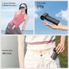 imageJISULIFE Portable Handheld Fan Life9 Turbo Power High Speed Air 18H Max Cooling Time 5 Gear Wind 5000mAh Rechargeable Mini Pocket Design Personal Fan for Travel Concerts Camping Makeup  BlackBlack