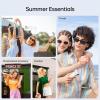 imageJISULIFE Portable Handheld Fan Life9 Turbo Power High Speed Air 18H Max Cooling Time 5 Gear Wind 5000mAh Rechargeable Mini Pocket Design Personal Fan for Travel Concerts Camping Makeup  BlackGrey